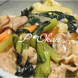 ご飯モリモリ♪豚肉と小松菜の韓国風丼